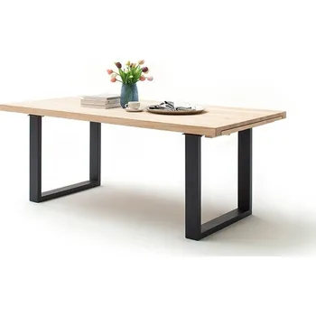 Jídelní stůl Rozkládací jídelní stůl z masivu DAYTON dub bělený/lak antracit Velikost stolu 180x100