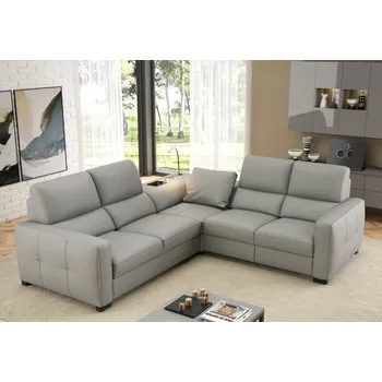 Sedací souprava Kožená rohová rozkládací sedací souprava s funkcí relax ORLANDO Pravý roh