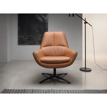 Křeslo Kožené designové otočné křeslo BE ORGANIC