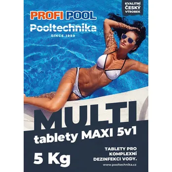 Bazénová chemie Pooltechnika Chlor 5v1 MULTI tablety Maxi PROFIPOOL 5kg