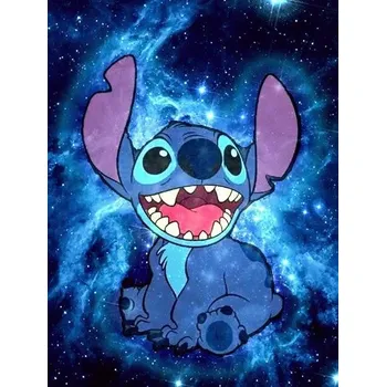 Diamantové malování Lilo & Stitch Diamantové malování - motivy z oblíbené pohádky "Lilo a Stitch" - kulaté diamanty II Barva: L, Velikost: 20x25 cm