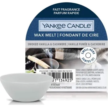 Yankee Candle Vonný vosk 22 g, Smoked Vanilla & Cashmere