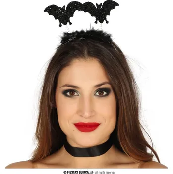 Karnevalový doplněk Fiestas Guirca Čelenka s netopýry