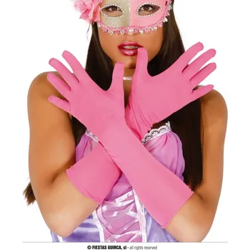 Karnevalový doplněk Fiestas Guirca Rukavice dlouhé růžové