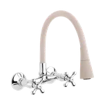 INVENA - Nástěnná baterie ROMA flexibilní výtok, béžová BC-24-E3S-L