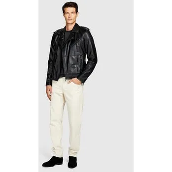 Dámská bunda Sisley Bunda z imitace kůže 21DYSN02G Černá Regular Fit 50