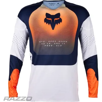 Moto oblečení Pánský MX dres FOX 360 Revise Jersey Navy Orange 2024 S