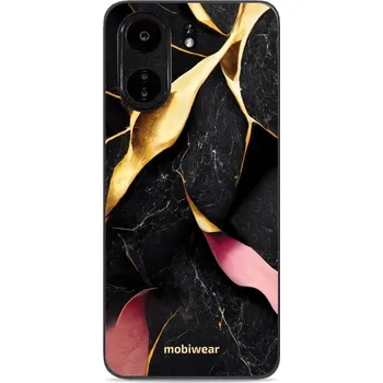 Pouzdro na mobilní telefon Lesklý kryt Mobiwear Glossy - Xiaomi Poco C65 - G021G Černý a zlatavý mramor (Prémiové lesklé pouzdro, obal, kryt Mobiwear Glossy na mobil Xiaomi Poco C65 - G021G Černý a zlatavý mramor, materiál Plast + TPU silikon - krytí po všech stranách, neošoupateln