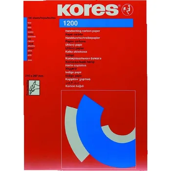 Kancelářský papír Kopírovací papír A4 Kores 21 x 29,7 cm / modrý propisovací / 100 listů