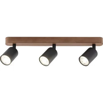 Lampička TK Lighting Stropní bodové osvětlení Subrin, ořech, trojité ořech, černý 3 x 15 W LED - Doprava zdarma