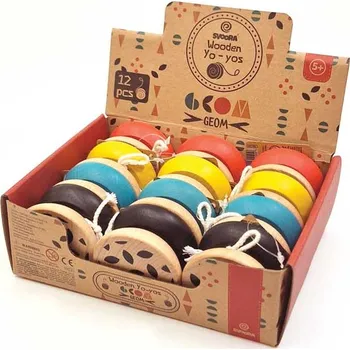 Dřevěná hračka Svoora - Dřevěné Jo-Jo Geom - černá