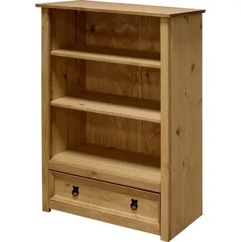 police Knihovna se zásuvkou PIMBOW, medová borovice + vyzvednutí ZDARMA