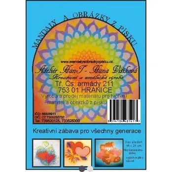 kreativní sada Pískové obrázky, přáníčka - srdíčko v trávě, srdíčko s motýlkem, medvídek se srdíčky