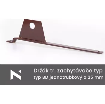 Držák trubkového zachytávače typ BD 350 - jednotrubkový Hnedá - RAL 8017 30 mm