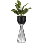 Kovový květináč LOFT 56x20 cm černá