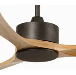 FARO BARCELONA Stropní ventilátor Kauai XL, DC, hnědý - Stropní kryt - Ø 15 cm, výška 6,3 cm; minimální montážní výška 2,30 m Dřevo světlé, tmavě hnědé - Doprava zdarma