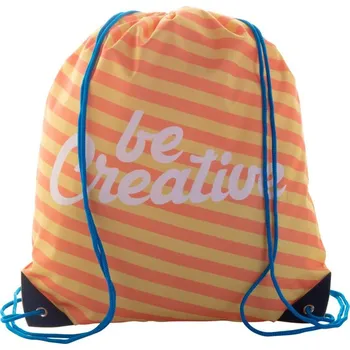 Reklamní CreaDraw Plus vak na stahování šňůrkou na zakázku, modrá