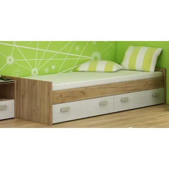 Dětská postel Nízká postel NELLORE bez roštu, craft zlatý/craft bílý, 5 let záruka + vyzvednutí ZDARMA