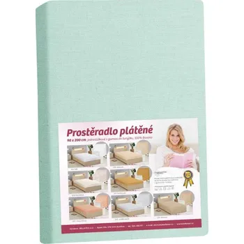 Prostěradlo Bellatex Prostěradlo plátěné Mentolová