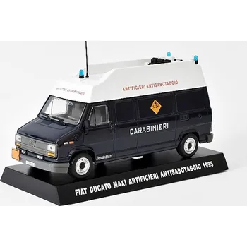 autíčko Fiat Ducato Maxi Artificieri Antisabotaggio 1995 1:43 DeAgostini časopis s model FIAT DUCATO CARABINIERI 1995 - kovový model