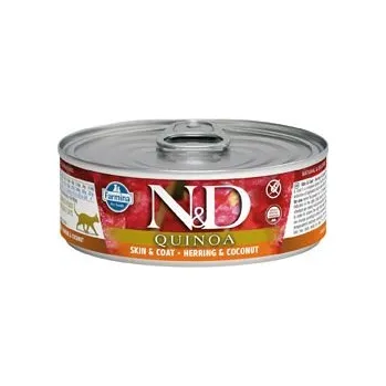 Krmivo pro kočku N&D Cat Quinoa Adult Herring & Coconut 12x80g