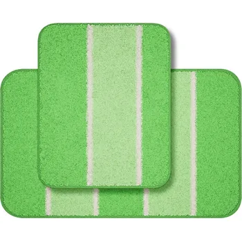 Koupelnová předložka LineaDue Set předložek Waymore 50x80 cm + 40x50 cm, 2ks, zelená
