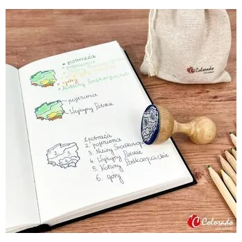 Cizí jazyk Stempel mapa Polski - pasy rzeźby terenu