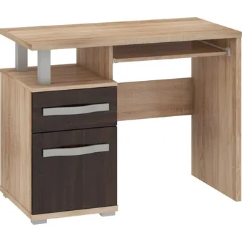 Psací stůl PC stůl LEHUA 1D1S, dub sonoma/dub sonoma tmavý, 5 let záruka + vyzvednutí ZDARMA