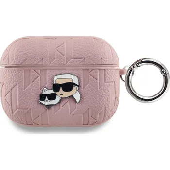 Příslušenství pro sluchátka Karl Lagerfeld PU Embossed Karl and Choupette Heads Pouzdro pro AirPods Pro Pink 3666339283681