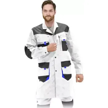 Zdravotnický plášť Leber&Hollman LH-FMN-C plášť bílá/šedá M-2XL