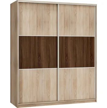 Šatní skříň Šatní skříň MELROSE 2 B, barva:dub sonoma/dub sonoma/dub sonoma tmavá, 5 let záruka + vyzvednutí ZDARMA