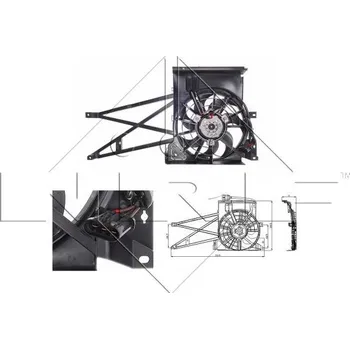 Motor automobilu Větrák, chlazení motoru NRF 47013