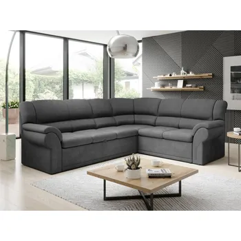 Sedací souprava Rohová sedačka MUSTELIN pravá, šedá látka +možnost VÝNOSU + vyzvednutí ZDARMA