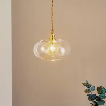 EBB & FLOW Horizon závěsné světlo čiré Ø 21 cm - baldachýn - Ø 7,9 cm, výška 7,8 cm čirá, zlatá 1 x 25 W - Doprava zdarma