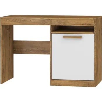 Psací stůl Psací stůl GATTON s dvířky, dub burgundský/bílý lesk, 5 let záruka + vyzvednutí ZDARMA