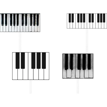 Jedlá dekorace na dort Zápichy do dortu - Sada 4 ks - Klaviatury