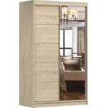 Šatní skříň RETICULA 05 se zrcadlem, dub sonoma +možnost VÝNOSU + vyzvednutí ZDARMA