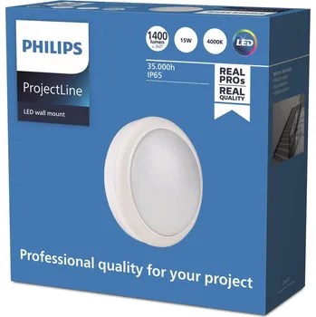 Lampička Philips Wall-mounted LED nástěnné Ø 18,2cm 4000K bílá LED celkem 15 W