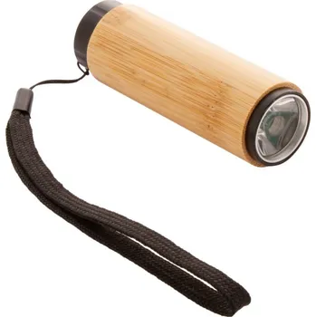 Svítilna Reklamní Bloomen bambusová baterka, přírodní