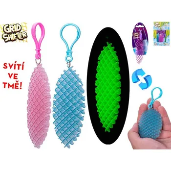 Hračka pro nejmenší Grid Shifter mřížka/klíčenka 12 cm svítící ve tmě