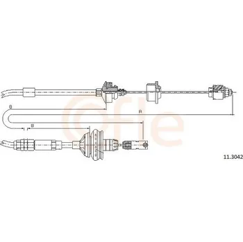 Spojkové lanko Tazne lanko, ovladani spojky COFLE 11.3042