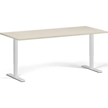 Psací stůl B2B Partner Výškově nastavitelný stůl, 180x80 cm, 1 motor, bílá podnož, bříza