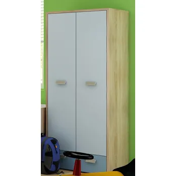 Šatní skříň Skříň NELLORE, dub sonoma/světle modrá/modrá, 5 let záruka + vyzvednutí ZDARMA