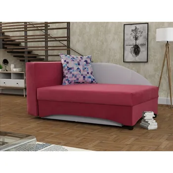 Pohovka Válenda PAVONIA 1 levá, červená látka/bílá ekokůže + vyzvednutí ZDARMA