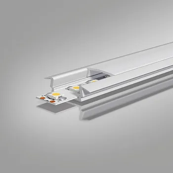 Lampička EVN APFLAT3 hliníkový profil 200cm T profil hliník - vnitřní šířka 1,23 cm hliník eloxovaný, opál - Doprava zdarma