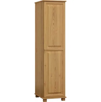 Šatní skříň Skříň policová 1D BHAGIRA 2, masiv borovice, moření: olše + vyzvednutí ZDARMA