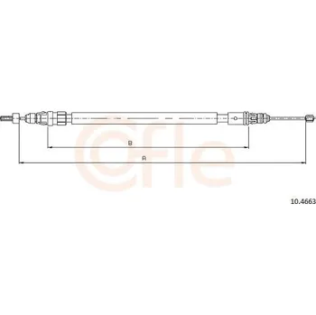 Brzdový systém Tažné lanko, parkovací brzda COFLE 10.4663