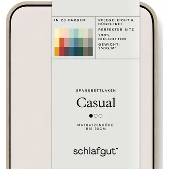 Prostěradlo Prostěradlo Jersey Pure Bio 90x190-100x220x35 744 Sand Light Schlafgut