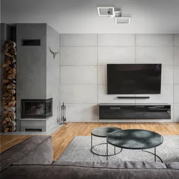 Briloner Rámové stropní svítidlo LED, 3 000 K, chrom chrom, bílá LED 16 W celkem - Doprava zdarma