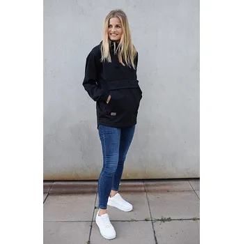 Dámská cargo bunda bunda M.ASCH-Be original Light Softshell Kangaroo Pocket - Black XS